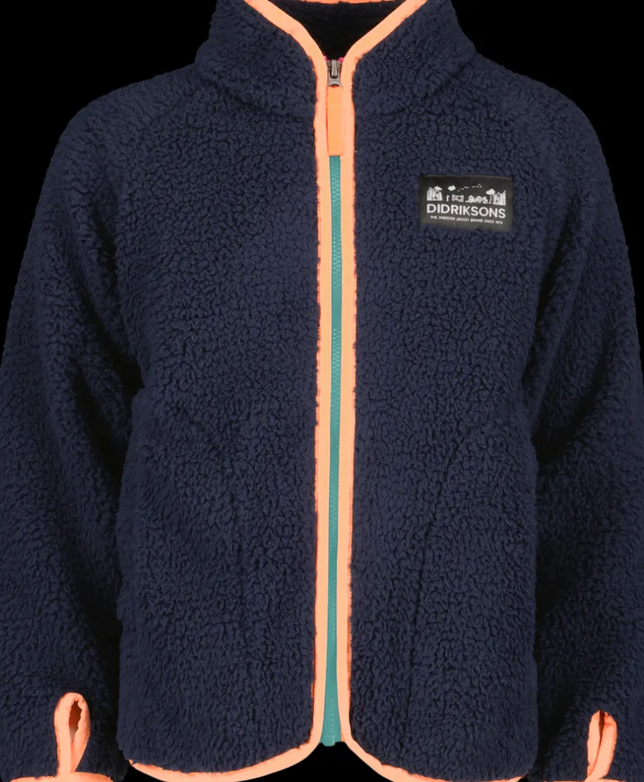 Didriksons Gibbs Kids' Full-Zip- Fleecepaidat & Välikerrokset|Puserot & T-Paidat