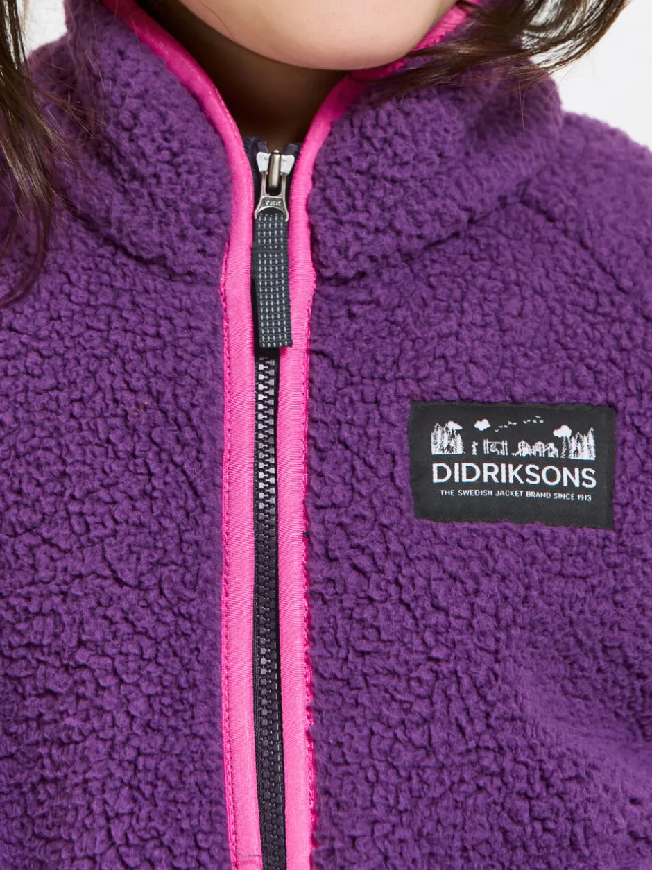 Didriksons Gibbs Kids' Full-Zip- Fleecepaidat & Välikerrokset|Puserot & T-Paidat