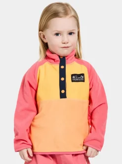 Didriksons Monte Kids' Half Button- Fleecepaidat & Välikerrokset|Fleecetakit & Fleecepaidat
