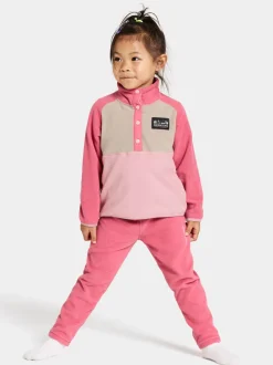 Didriksons Monte Kids' Half Button- Fleecepaidat & Välikerrokset|Fleecetakit & Fleecepaidat