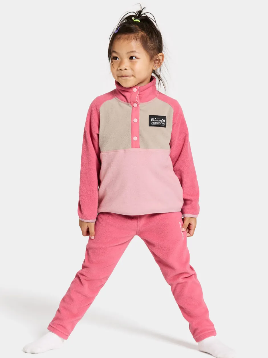 Didriksons Monte Kids' Half Button- Fleecepaidat & Välikerrokset|Fleecetakit & Fleecepaidat