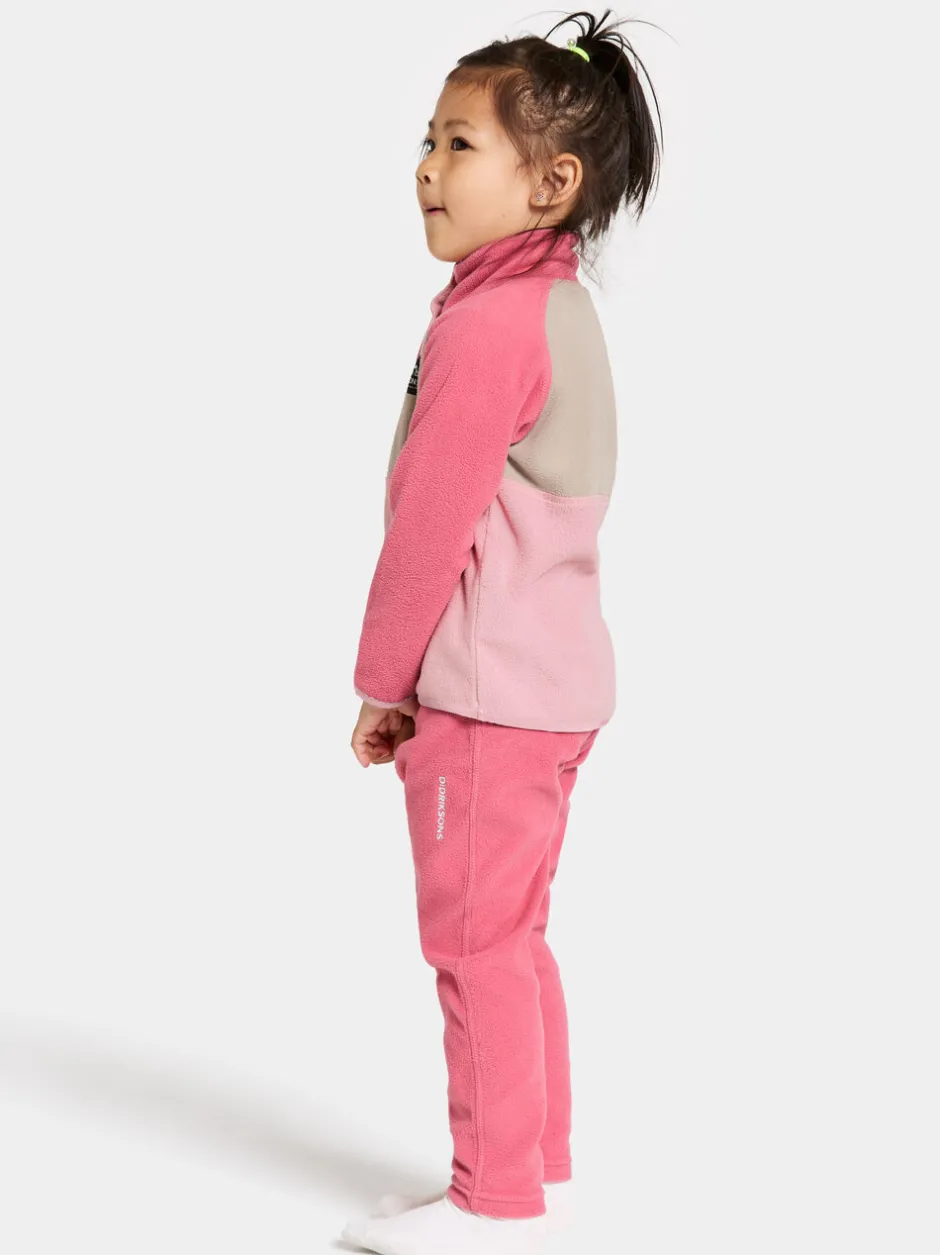 Didriksons Monte Kids' Half Button- Fleecepaidat & Välikerrokset|Fleecetakit & Fleecepaidat