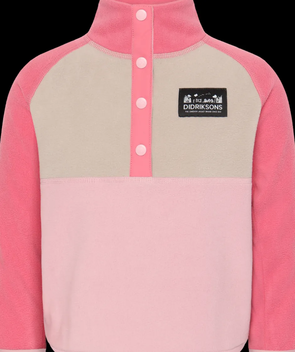 Didriksons Monte Kids' Half Button- Fleecepaidat & Välikerrokset|Fleecetakit & Fleecepaidat