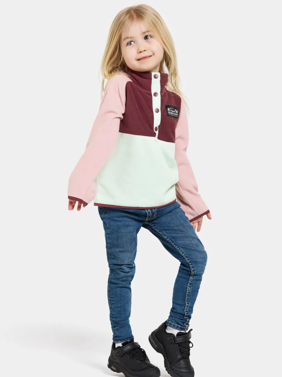 Didriksons Monte Kids' Half Button- Fleecepaidat & Välikerrokset|Fleecetakit & Fleecepaidat