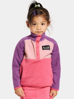 Didriksons Monte Kids' Half Button- Fleecepaidat & Välikerrokset|Fleecetakit & Fleecepaidat
