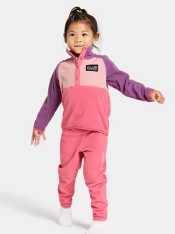 Didriksons Monte Kids' Half Button- Fleecepaidat & Välikerrokset|Fleecetakit & Fleecepaidat