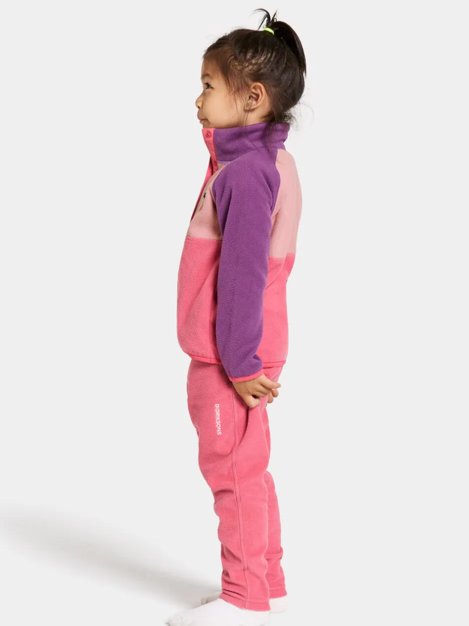 Didriksons Monte Kids' Half Button- Fleecepaidat & Välikerrokset|Fleecetakit & Fleecepaidat