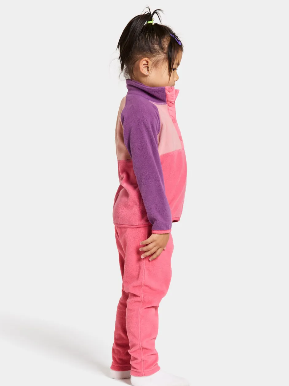 Didriksons Monte Kids' Half Button- Fleecepaidat & Välikerrokset|Fleecetakit & Fleecepaidat