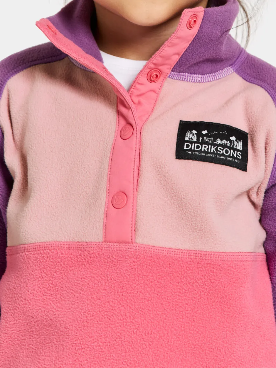 Didriksons Monte Kids' Half Button- Fleecepaidat & Välikerrokset|Fleecetakit & Fleecepaidat