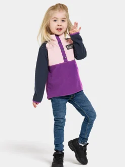 Didriksons Monte Kids' Half Button- Fleecepaidat & Välikerrokset|Fleecetakit & Fleecepaidat