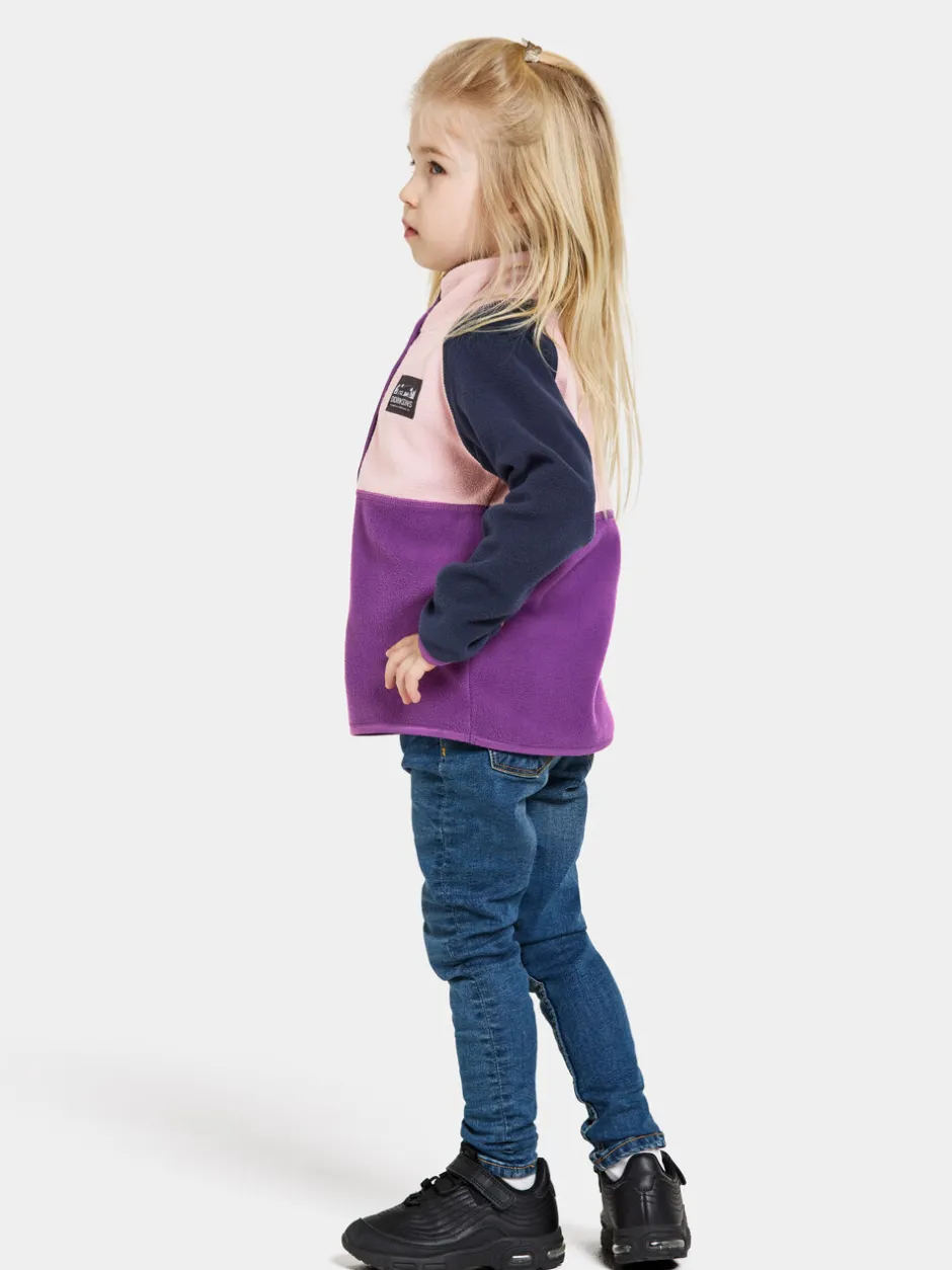 Didriksons Monte Kids' Half Button- Fleecepaidat & Välikerrokset|Fleecetakit & Fleecepaidat