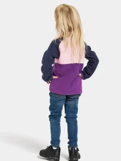 Didriksons Monte Kids' Half Button- Fleecepaidat & Välikerrokset|Fleecetakit & Fleecepaidat