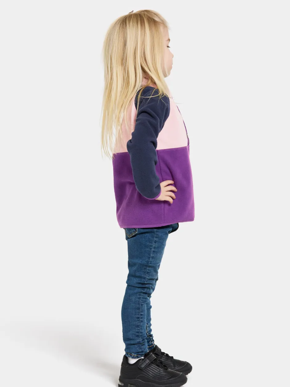 Didriksons Monte Kids' Half Button- Fleecepaidat & Välikerrokset|Fleecetakit & Fleecepaidat