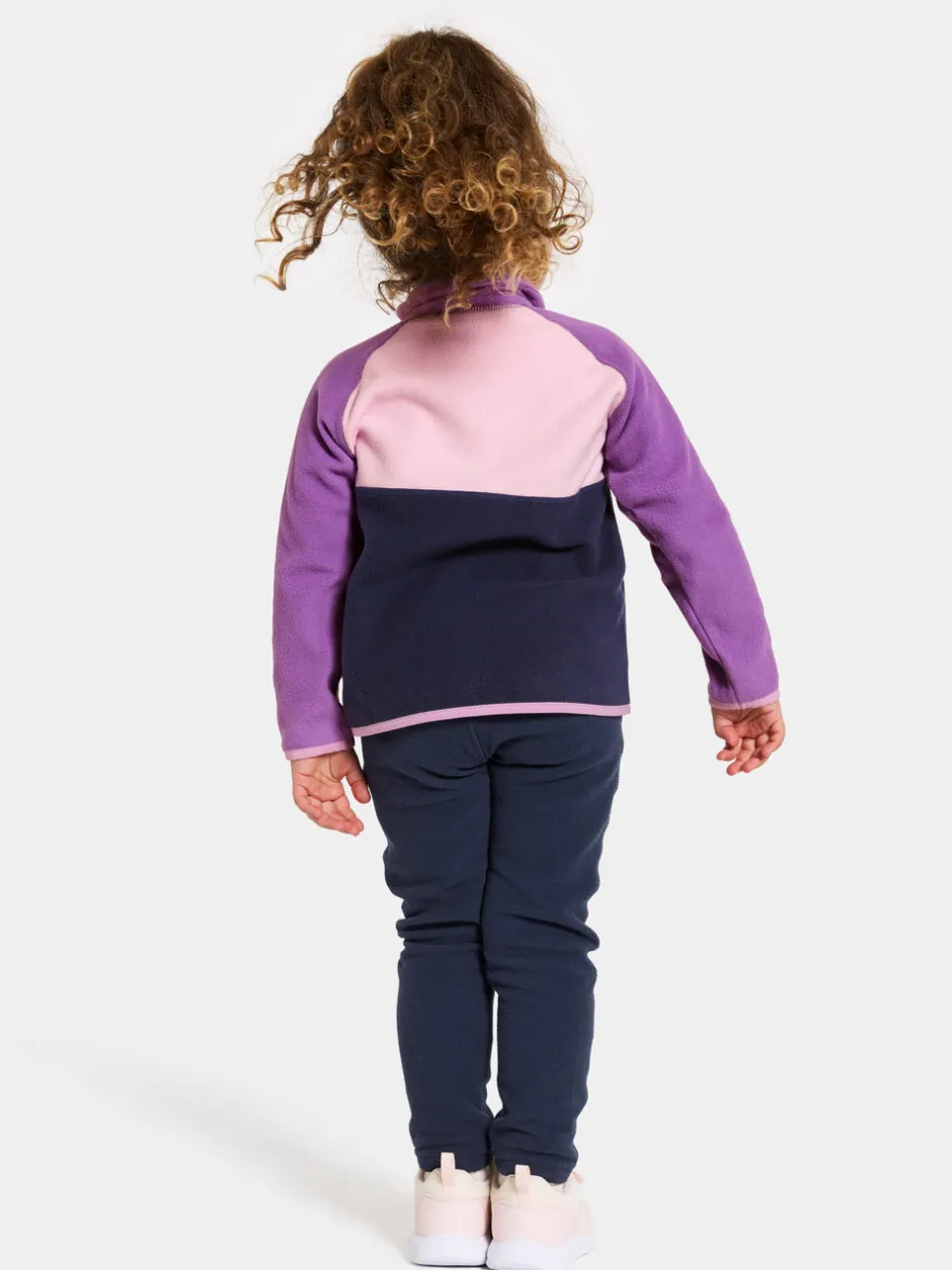 Didriksons Monte Kids' Half Button- Fleecepaidat & Välikerrokset|Fleecetakit & Fleecepaidat