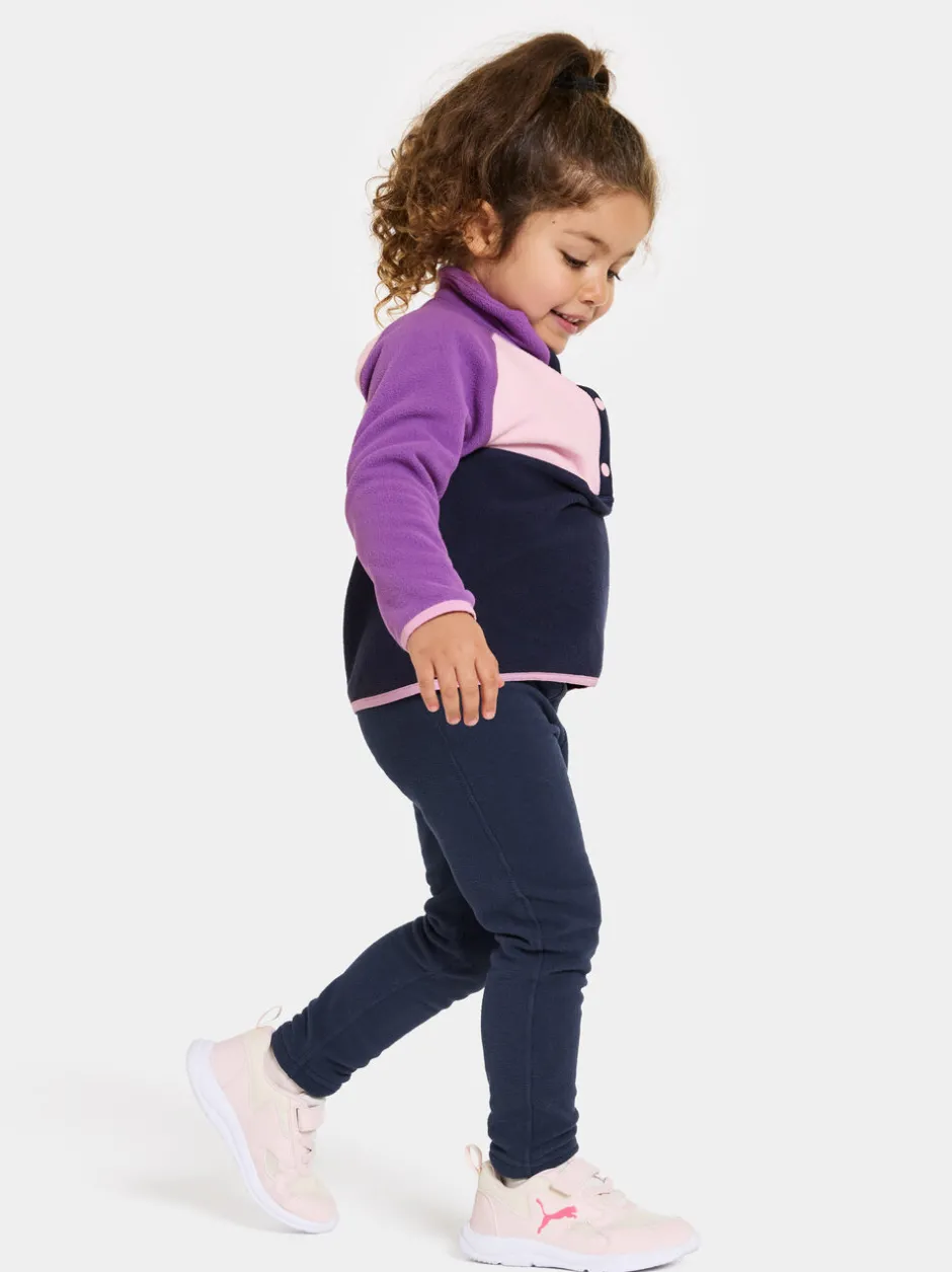 Didriksons Monte Kids' Half Button- Fleecepaidat & Välikerrokset|Fleecetakit & Fleecepaidat