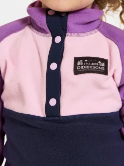 Didriksons Monte Kids' Half Button- Fleecepaidat & Välikerrokset|Fleecetakit & Fleecepaidat