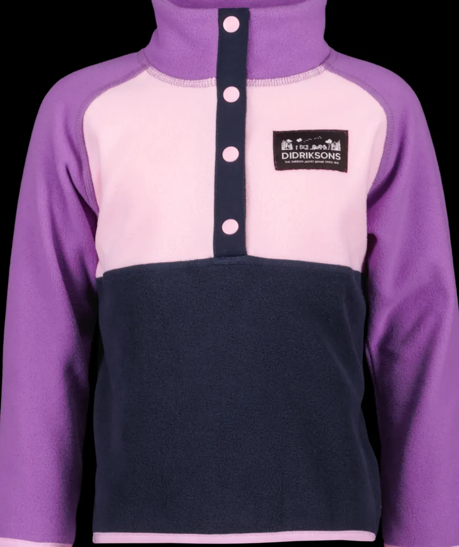 Didriksons Monte Kids' Half Button- Fleecepaidat & Välikerrokset|Fleecetakit & Fleecepaidat