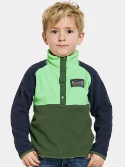 Didriksons Monte Kids' Half Button- Fleecepaidat & Välikerrokset|Fleecetakit & Fleecepaidat