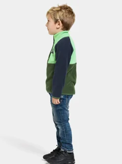 Didriksons Monte Kids' Half Button- Fleecepaidat & Välikerrokset|Fleecetakit & Fleecepaidat