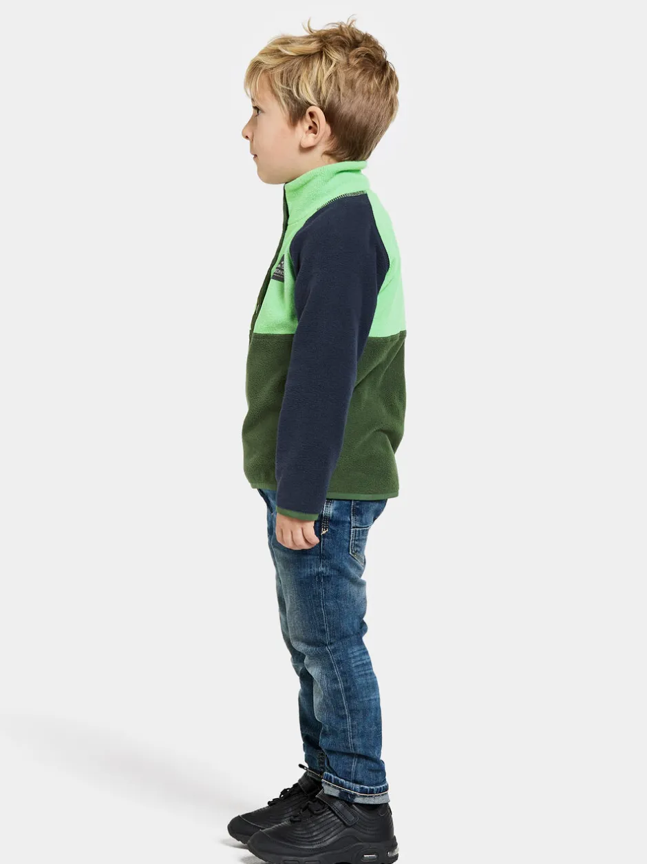 Didriksons Monte Kids' Half Button- Fleecepaidat & Välikerrokset|Fleecetakit & Fleecepaidat