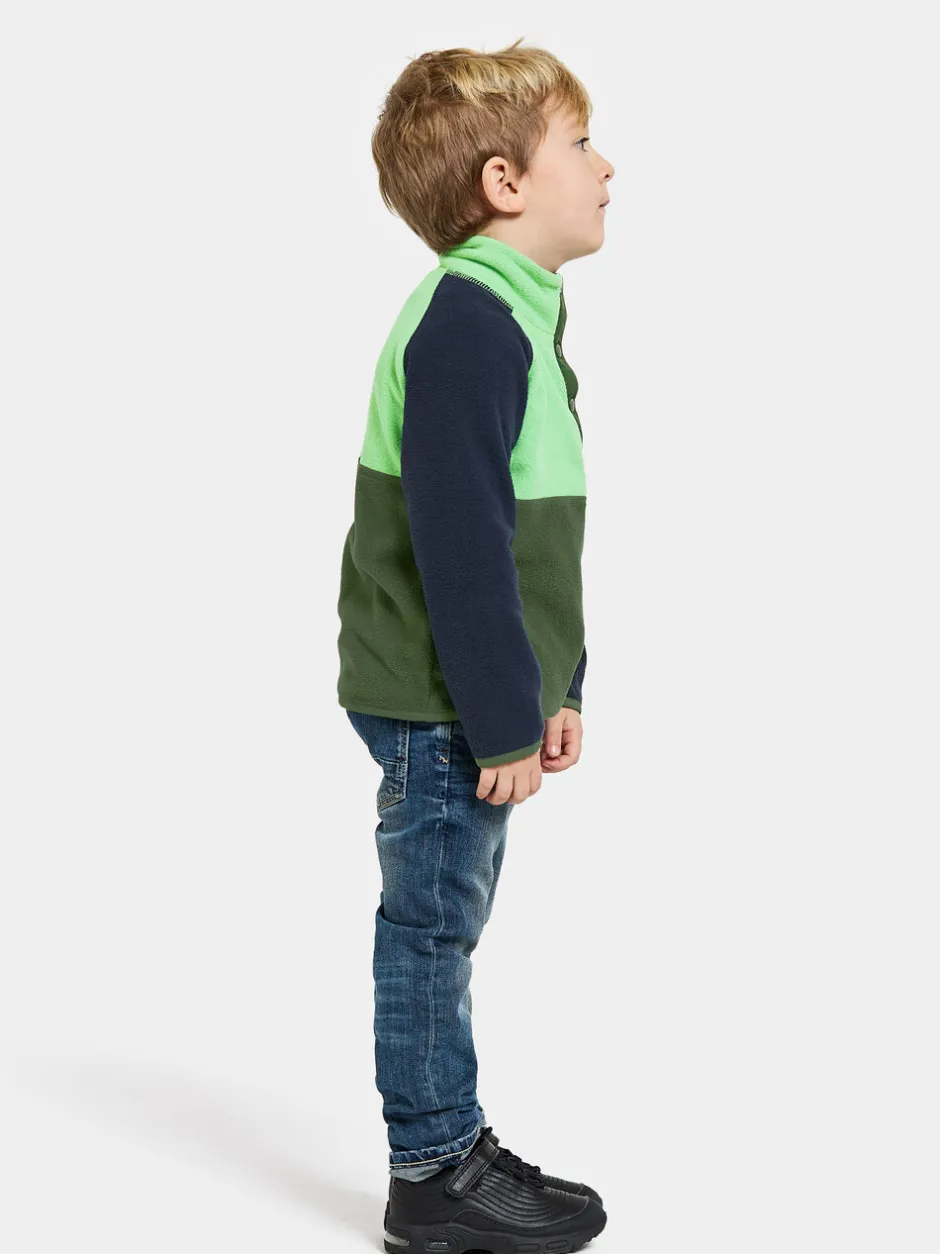 Didriksons Monte Kids' Half Button- Fleecepaidat & Välikerrokset|Fleecetakit & Fleecepaidat