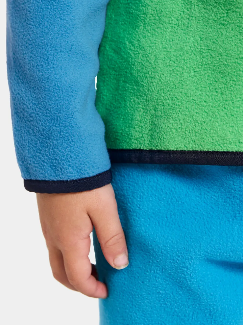 Didriksons Monte Kids' Half Button- Fleecepaidat & Välikerrokset|Fleecetakit & Fleecepaidat