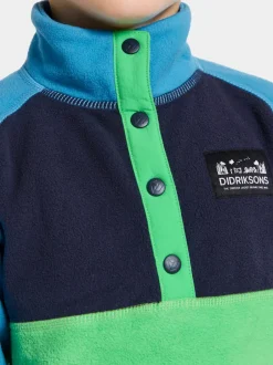 Didriksons Monte Kids' Half Button- Fleecepaidat & Välikerrokset|Fleecetakit & Fleecepaidat