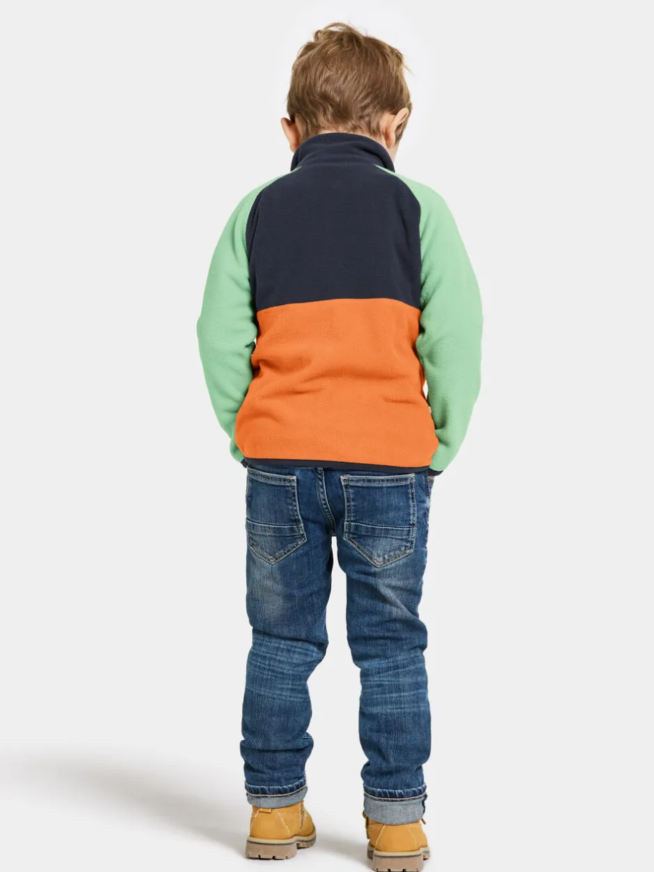 Didriksons Monte Kids' Half Button- Fleecepaidat & Välikerrokset|Fleecetakit & Fleecepaidat