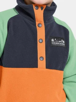Didriksons Monte Kids' Half Button- Fleecepaidat & Välikerrokset|Fleecetakit & Fleecepaidat