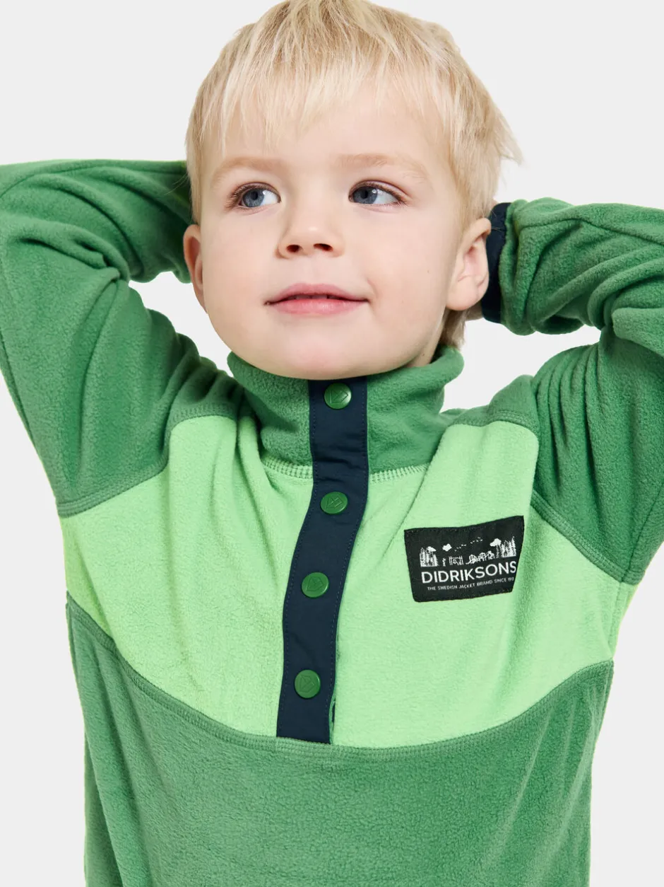 Didriksons Monte Kids' Half Button- Fleecepaidat & Välikerrokset|Fleecetakit & Fleecepaidat
