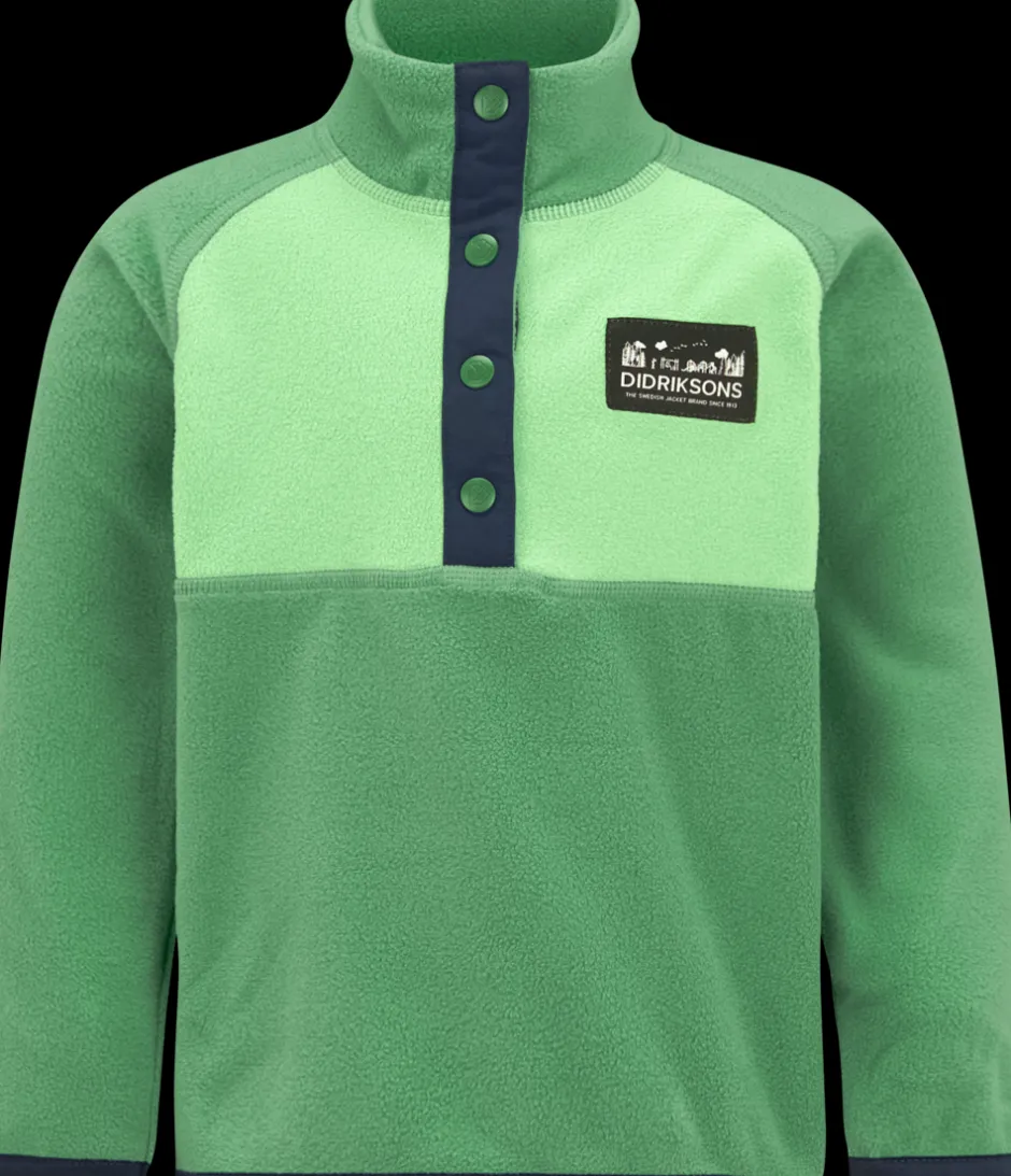 Didriksons Monte Kids' Half Button- Fleecepaidat & Välikerrokset|Fleecetakit & Fleecepaidat