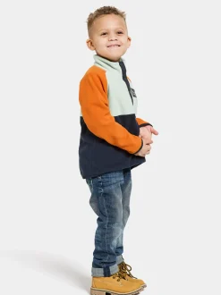 Didriksons Monte Kids' Half Button- Fleecepaidat & Välikerrokset|Fleecetakit & Fleecepaidat