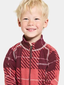Didriksons Monte Printed Kids' Full-Zip Termos- Fleecepaidat & Välikerrokset|Puserot & T-Paidat