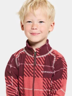 Didriksons Monte Printed Kids' Full-Zip Termos- Fleecepaidat & Välikerrokset|Puserot & T-Paidat