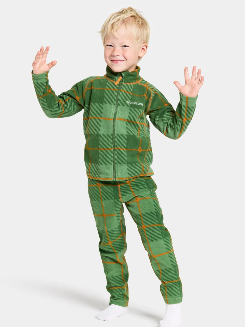 Didriksons Monte Printed Kids' Full-Zip Termos- Fleecepaidat & Välikerrokset|Puserot & T-Paidat