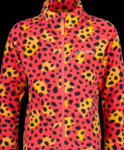 Didriksons Monte Printed Kids' Full-Zip- Fleecepaidat & Välikerrokset|Puserot & T-Paidat