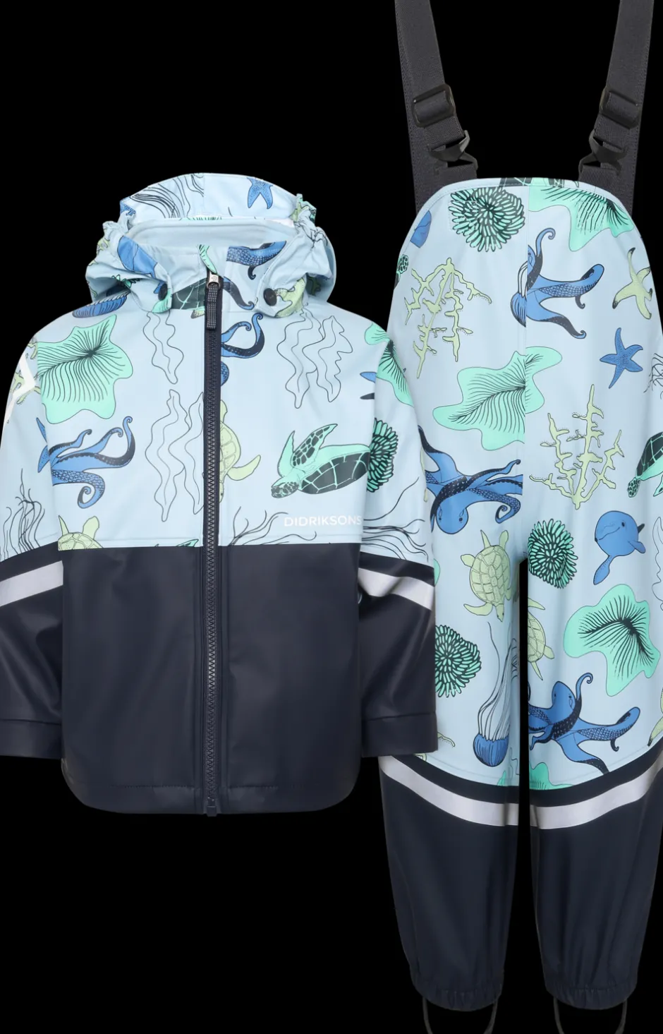 Didriksons Waterman Printed Kids' Set- Vuorittomat Sadeasut