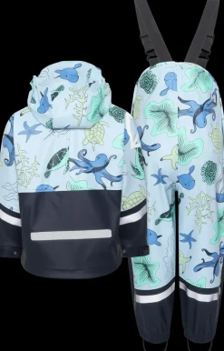 Didriksons Waterman Printed Kids' Set- Vuorittomat Sadeasut