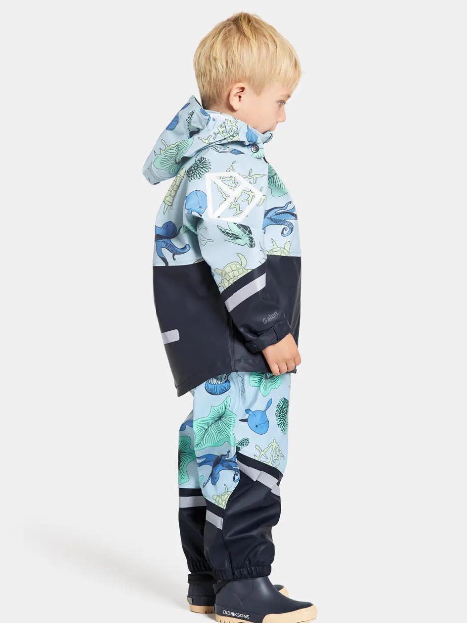 Didriksons Waterman Printed Kids' Set- Vuorittomat Sadeasut