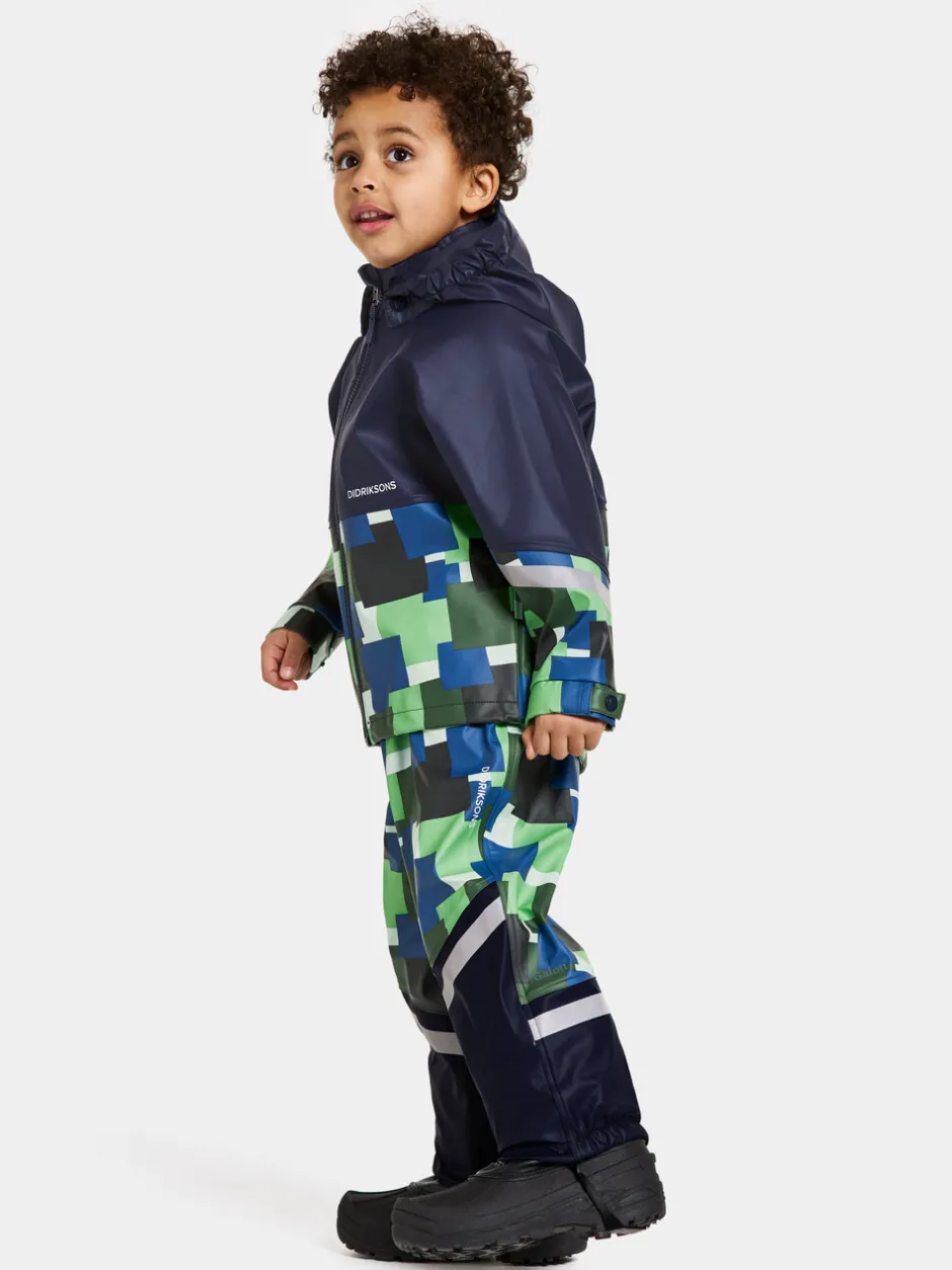 Didriksons Waterman Printed Kids' Set- Vuorittomat Sadeasut