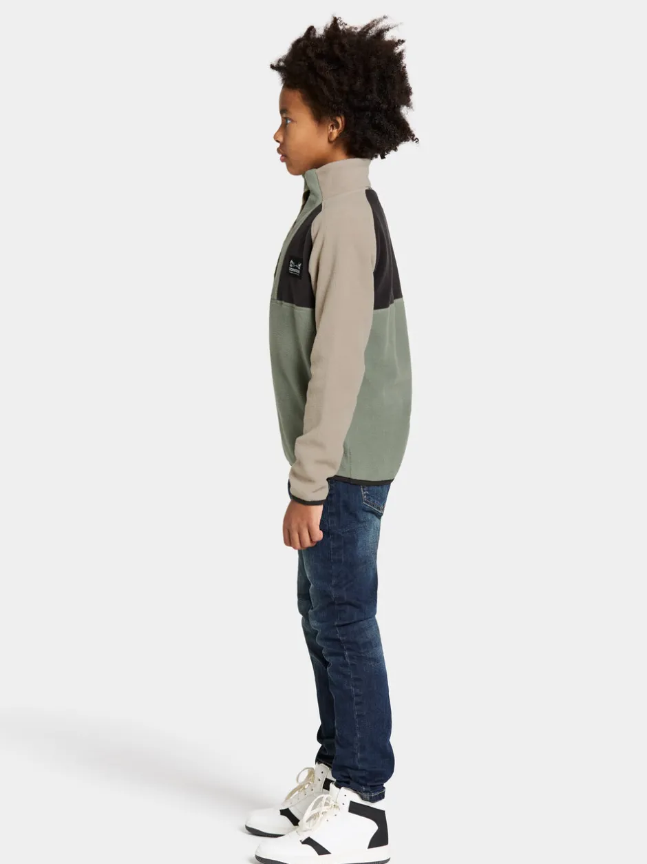 Didriksons Yokto Kids' half button- Fleecepaidat & Välikerrokset|Fleecetakit & Fleecepaidat