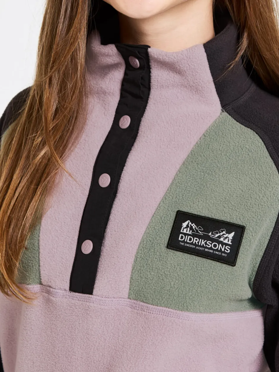 Didriksons Yokto Kids' half button- Fleecepaidat & Välikerrokset|Fleecetakit & Fleecepaidat