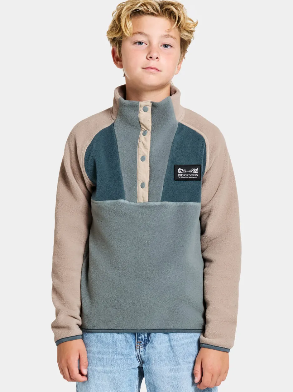 Didriksons Yokto Kids' half button- Fleecepaidat & Välikerrokset|Fleecetakit & Fleecepaidat