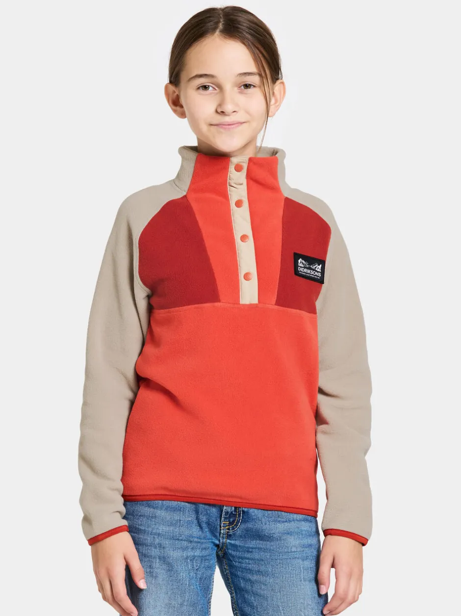 Didriksons Yokto Kids' half button- Fleecepaidat & Välikerrokset|Fleecetakit & Fleecepaidat