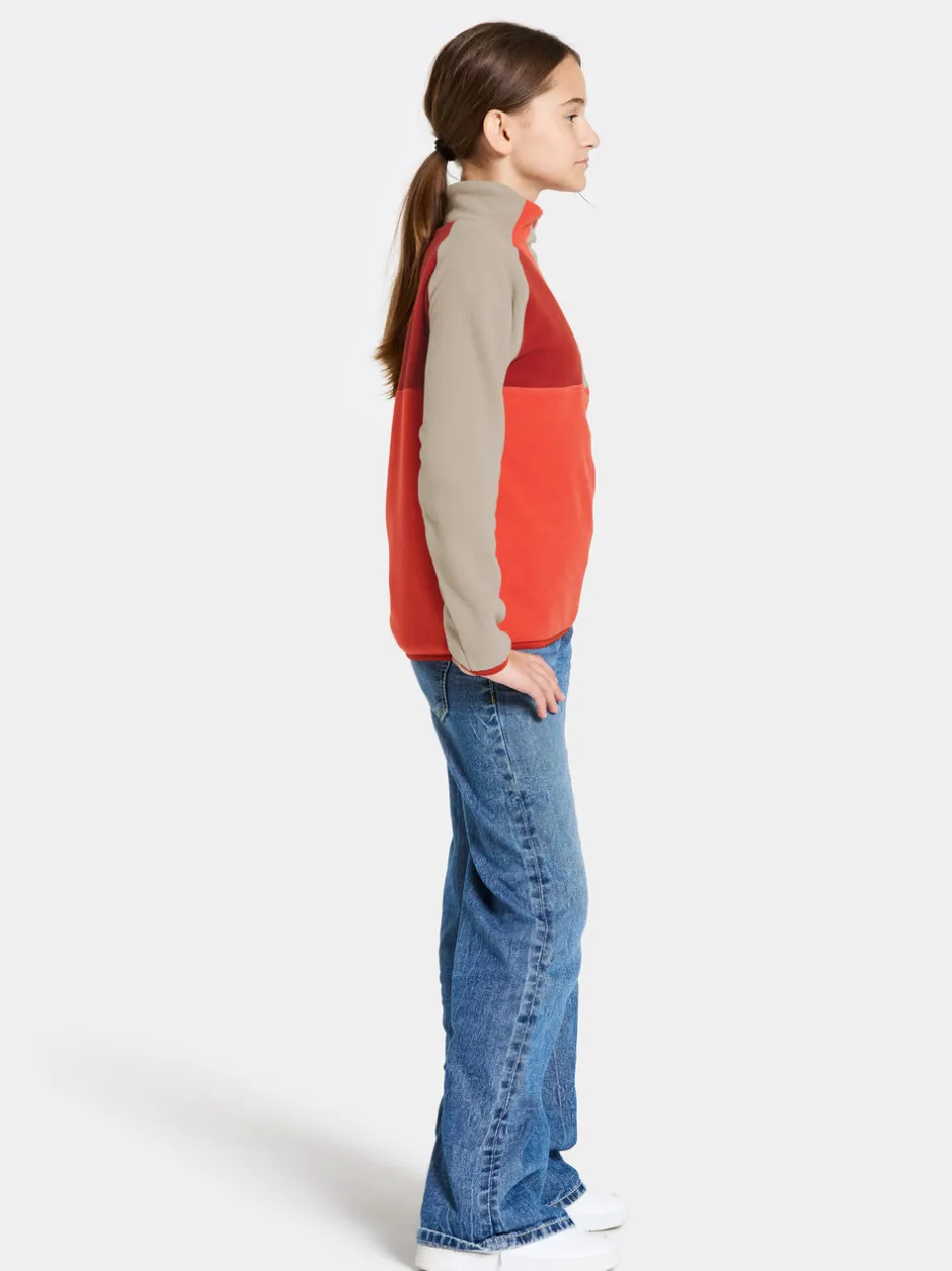 Didriksons Yokto Kids' half button- Fleecepaidat & Välikerrokset|Fleecetakit & Fleecepaidat